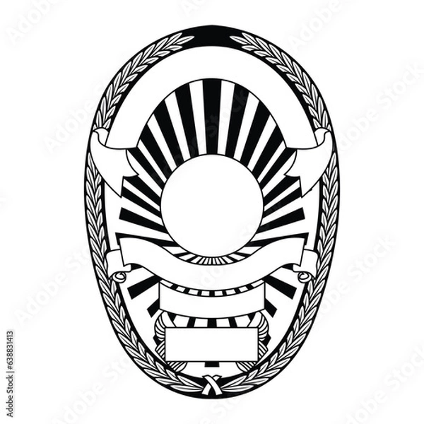 Fototapeta vector illustration of Security Police badge, Vector of sheriff badge		
