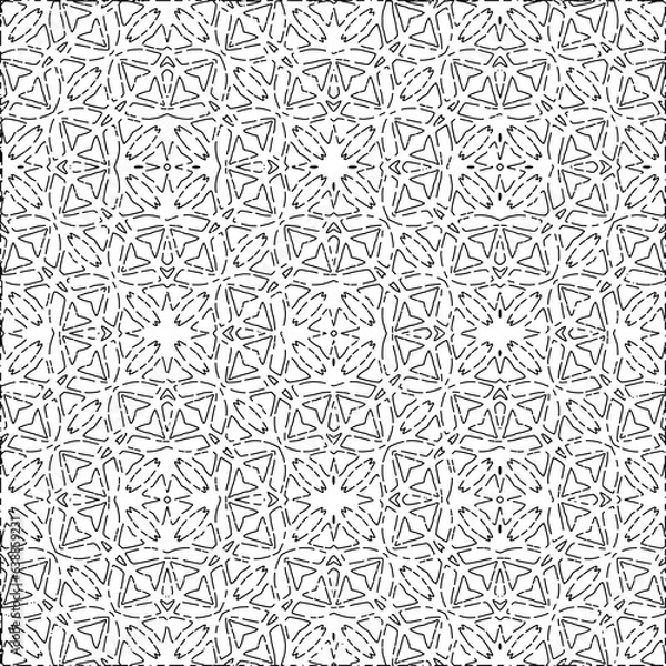 Obraz White background with black Dashes lines. Plain background with  simpe pattern. Black and white color. Abstract background for web page, textures, card, poster, fabric, textile.
