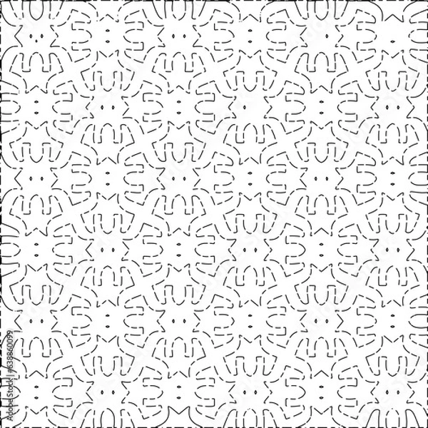 Fototapeta White background with black Dashes lines. Plain background with  simpe pattern. Black and white color. Abstract background for web page, textures, card, poster, fabric, textile.