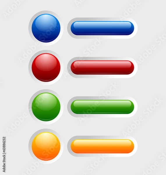 Obraz Colorful glossy buttons