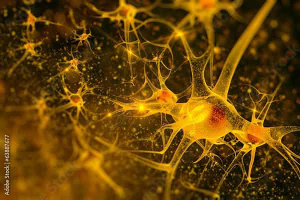 Obraz digital illustration neurons