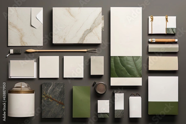 Fototapeta Ecological and elegant mock-up for sustainable branding of a brand