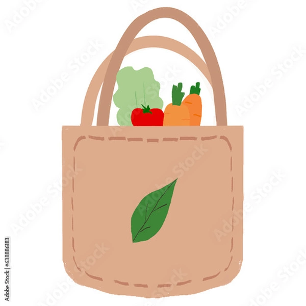 Obraz shopping bag full of vegetables