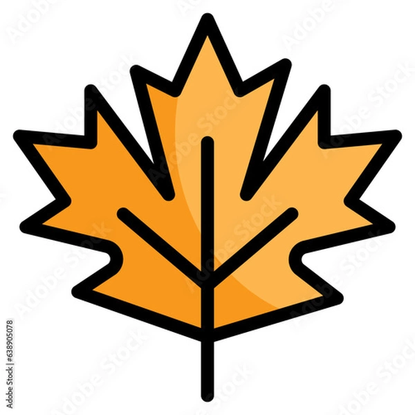 Fototapeta  Autumn, Fall, Leaf, Leaves, Nature, Mapel, Solstice Icon, Filled Line style icon vector illustration, Suitable for website, mobile app, print, presentation, infographic and any other project.