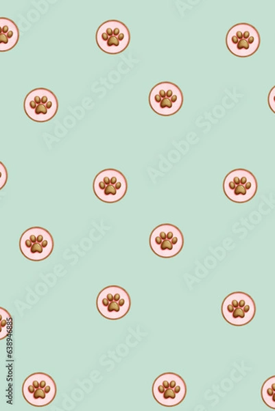 Obraz seamless pattern with animal footprints