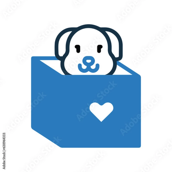 Obraz Animal box or cat icon