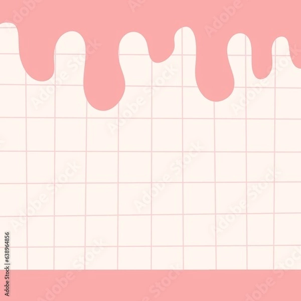 Fototapeta Checkered abstract background with pink waves