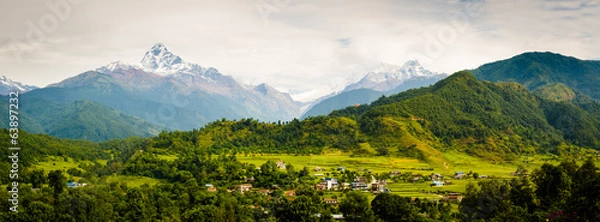 Fototapeta Annapurna Panorama z okolic Pokhary