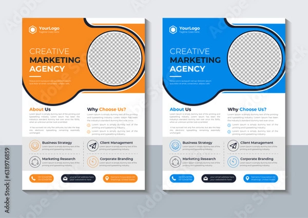 Obraz Business Professional Marketing Flyer Template, Corporate Flyer Design, Annual Report, layout, Vector illustrator