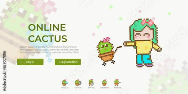 Fototapeta website Pixel Art