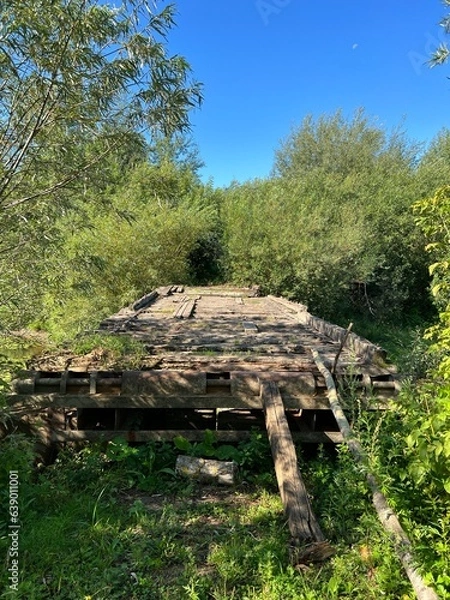 Fototapeta old log cabin