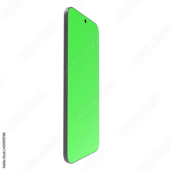 Fototapeta smartphone with green screen isolated apps mockup	