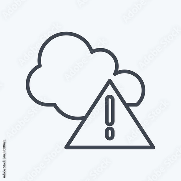 Obraz Icon Environment Alert. related to Environment symbol. line style. simple illustration. conservation. earth. clean