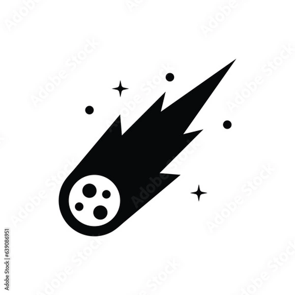 Obraz Falling meteorite icon design. comet space icon. isolated on white background. vector illustration