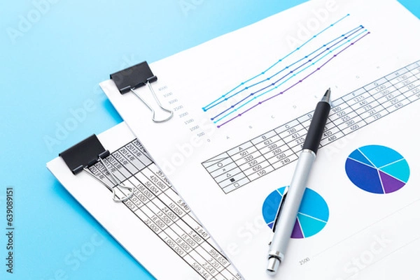 Fototapeta クリップにまとめられた資料