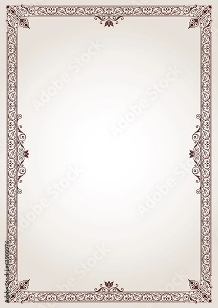 Obraz Decorative border frame vector