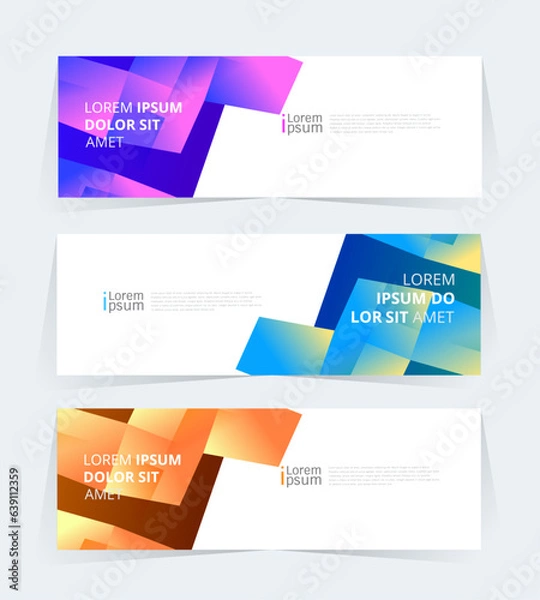 Obraz Geometric banner design with Vector presentation template.