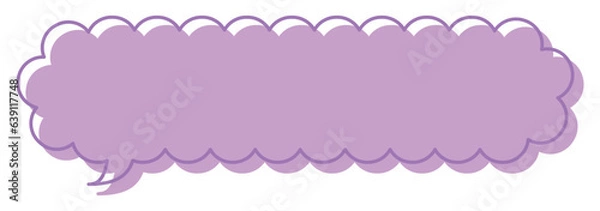 Obraz 吹き出しのイラスト11【線とずらし塗り（紫）】