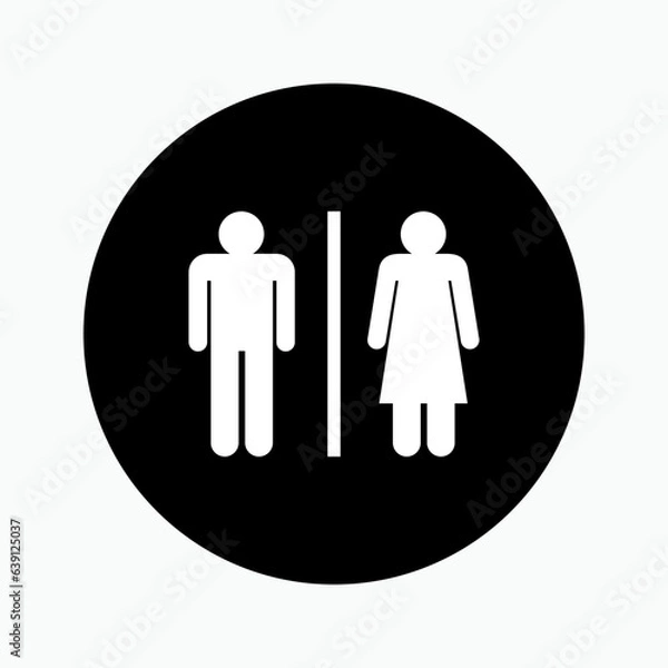 Obraz Toilet Icon. Gender Symbol. Equality of Rights Illustration.  