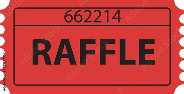 Fototapeta red raffle ticket icon. raffle sign. raffle ticket symbol. flat style.