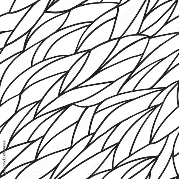 Obraz Seamless black and white pattern