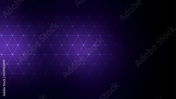Obraz 三角パターン背景素材，テクノロジー，パープルのグラデーション02