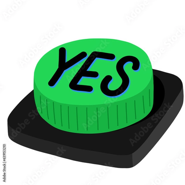 Obraz Yes push button