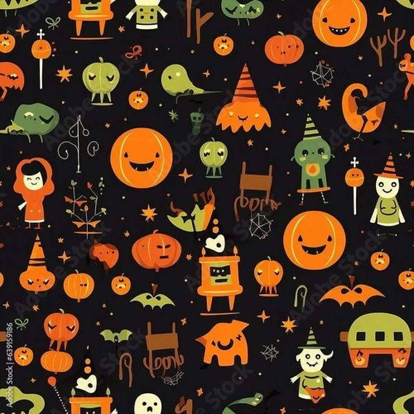 Obraz halloween seamless background
