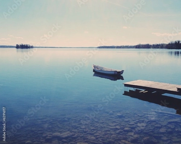 Obraz See / Boot am Steg