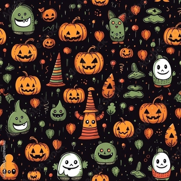 Obraz halloween seamless background