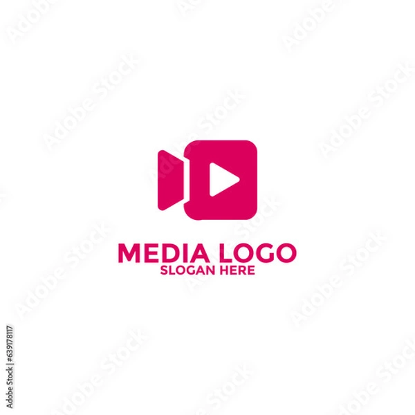 Fototapeta Play Media Button Symbol Logo Icon Vector
