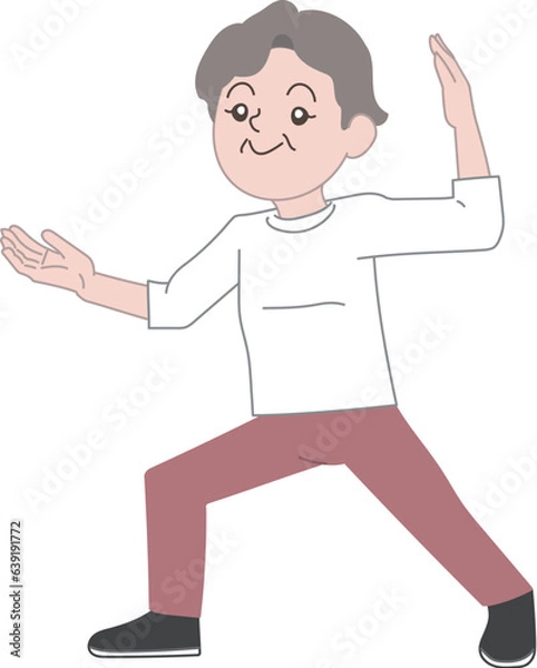 Fototapeta 老人　シニア　運動　太極拳