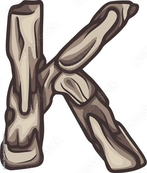 Obraz Rock Alphabet K