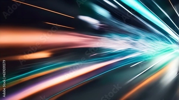 Fototapeta サイバーネット、デジタルネットワーク、光、テクスチャー、データ、背景｜cybernet, digital network, light, texture, data, background. Generative AI