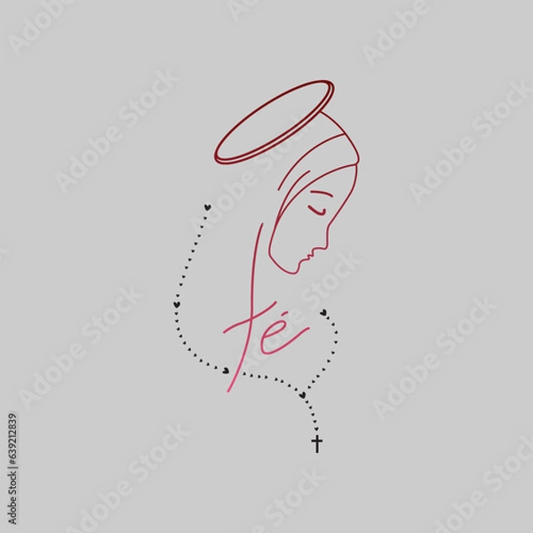 Obraz Free vector Simple illustration theme design to commemorate virgen de guadalupe