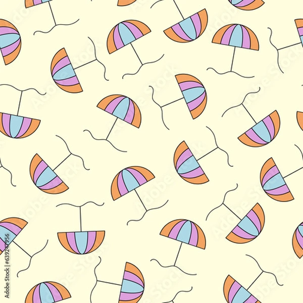 Fototapeta Summer Pattern Seamless. His is a PATTERN bundle volume .This template contains Illustrator file. All main elements are editable and can easily customized