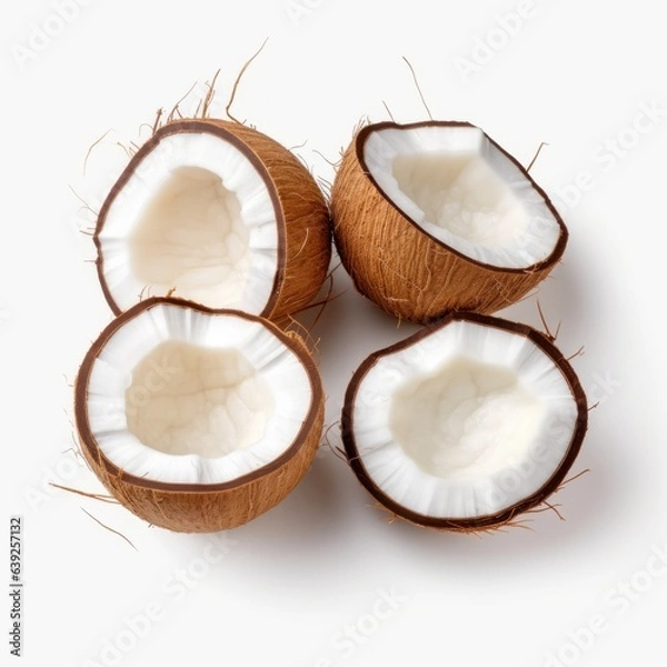 Obraz coconut on white background