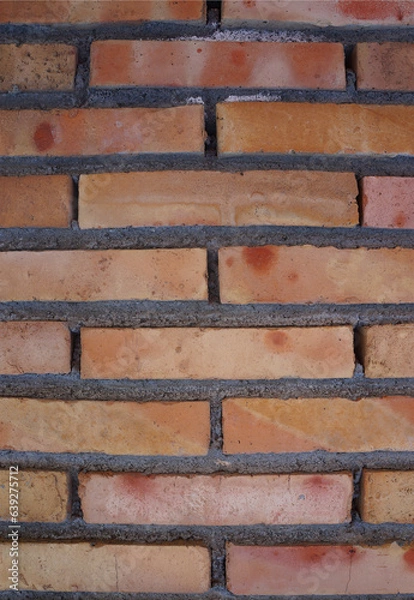 Obraz Red brick wall background texture close up