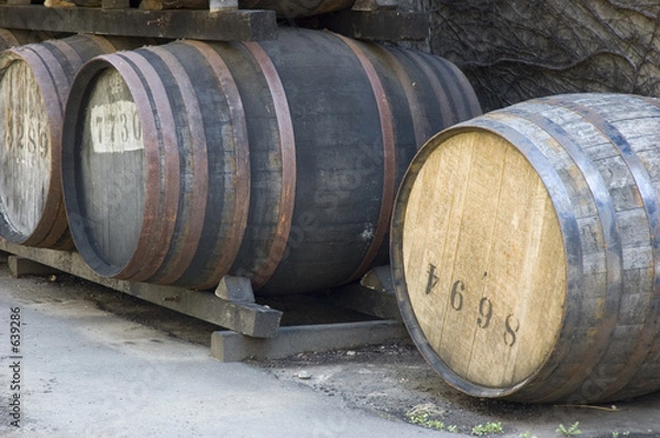 Fototapeta whisky barrels