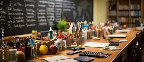 Fototapeta blackboard in the classroom