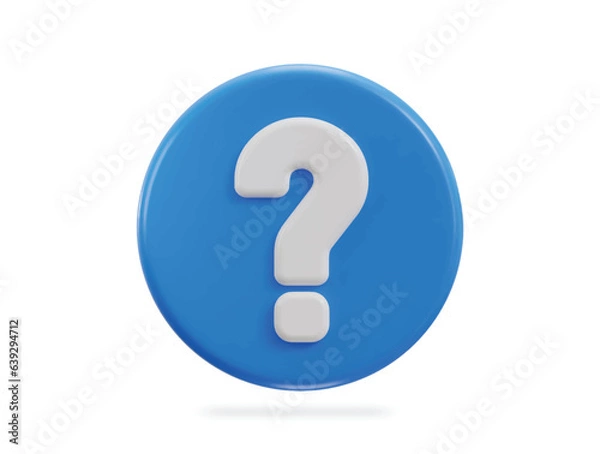 Obraz 3d question mark icon vector illustration