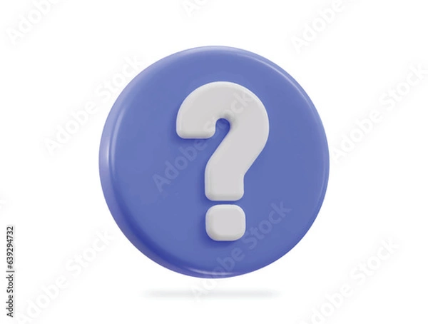 Obraz 3d question mark icon vector illustration