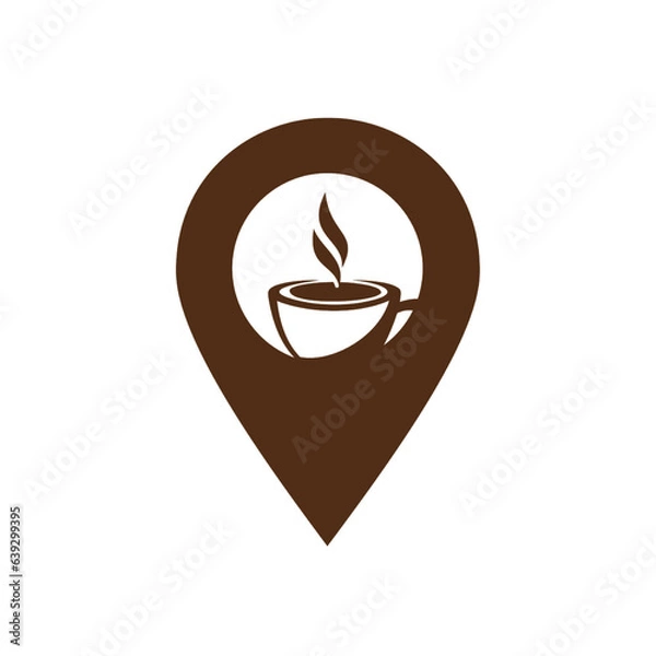 Obraz Cafe map pointer icon vector