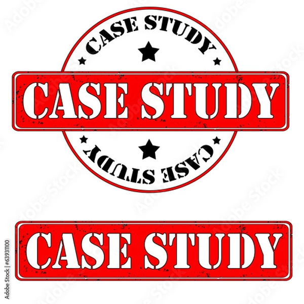 Obraz Case study stamps, label, vector illustration