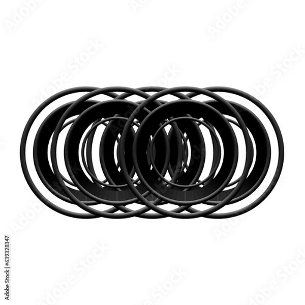 Obraz black and white spiral