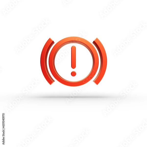 Obraz handbrake warning light Car Dashboard Maintenance Icon Sign. Transparent background