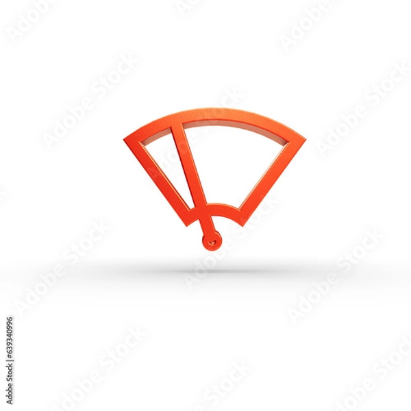 Fototapeta Rain sensor Car Dashboard Warning Maintenance Icon Sign. Transparent background