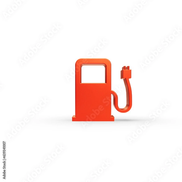 Fototapeta eletric Charging station, Car Dashboard Warning Maintenance Icon Sign. Transparent background