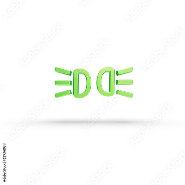 Fototapeta Light On Indicator Car Dashboard Warning Maintenance Icon Sign. Transparent background