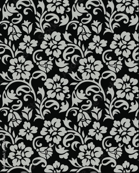 Obraz seamless vector flower with cheeks design  pattern on background